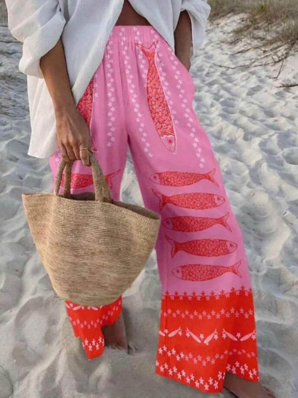 Women’s Sardine Vacation Wide Leg Pants Size 6/M